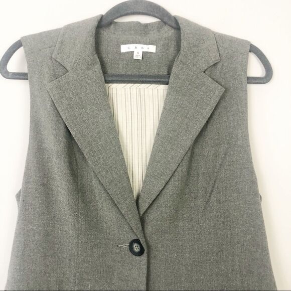 CABI | Over the Moon Vest Gray Tweed Sleeveless S - Picture 4 of 8
